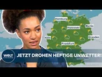 UNWETTER-ALARM: Heftige Gewitter, Starkregen und Sturmböen! Unwetterfront rollt über Deutschland!