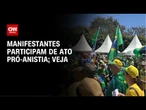 Manifestantes participam de ato pró-anistia na Paulista | AGORA CNN