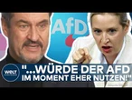 AFD-VERBOT: Söder bremst! "Eine Diskussion über ein Teilverbot würde der AfD im Moment eher nutzen!"