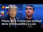 Flávio Bolsonaro diz a Trump que tarifaço daria vitória política a Lula e pede decisão após eleição