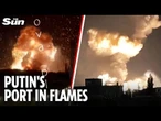 Ukraine WIPES OUT Black Sea oil depot and port in huge blow to Putin