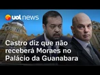 Cláudio Castro diz que não receberá Moraes no Palácio da Guanabara para discutir segurança pública