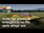 Avião é atingido por ave faz pouso de emergência no Rio