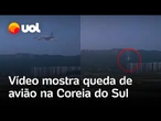 Avião cai na Coreia do Sul: veja o momento em que aeronave despenca do céu e mata 4 pessoas; vídeo