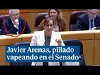 Javier Arenas, pillado vapeando en el Senado durante la intervención de Mónica García