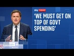 Stride speech pitches Tories as more fiscally responsible than Labour and Reform