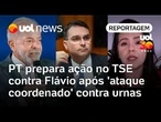 PT prepara ação no TSE contra Flávio Bolsonaro após 'ataque coordenado' contra urnas | Carla Araújo