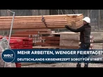 REZESSION IN DEUTSCHLAND: "Mehr arbeiten" | Feiertage abschaffen? Die Wirtschaft ist gespalten!