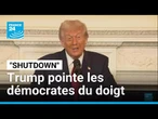 REPLAY - Trump : "La paralysie budgétaire, c'est de la faute des démocrates" • FRANCE 24