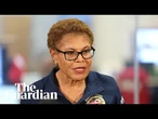 Los Angeles mayor Karen Bass holds a news conference – watch live