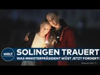SOLINGEN: Ein Jahr nach Messerattacke gedenken Hunderte der Opfer – Wüst fordert Schutz vor Terror