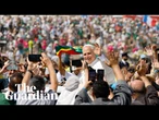 Almost a million young people welcome Pope Leo at event near Rome