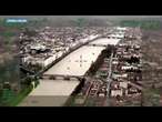 Maltempo Toscana, la piena dell'Arno vista dall'elicottero della Polizia