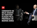 Aliado de Milei desiste de eleição após ser ligado a preso por tráfico | CNN PRIME TIME