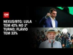 Nexus/BTG: No 1º turno, Lula tem 42% e Flávio 33% | CNN NOVO DIA