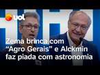 Zema sugere mudar nome das Minas Gerais para 'Agro Gerais' e Alckmin faz piada com astronomia