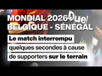 Le match Belgique - Sénégal interrompu quelques secondes à cause de spectateurs sur le terrain