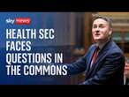 Live: UK Health Secretary Wes Streeting faces questions from MPs in the Commons