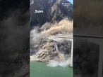 Staggering moment 2,500ft Chinese bridge collapses in cloud of dust just MONTHS after opening