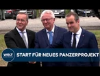 PISTORIUS BESUCHT RHEINMETALL: Moderner Kampfpanzer mit Drohnenschutz geplant