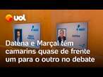 Datena e Marçal têm camarins no debate RedeTV/UOL posicionados quase de frente um para o outro; veja