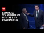 Polarização: 39% afirmam ser petistas e 37% bolsonaristas, diz Datafolha | CNN 360º