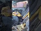 Bear destroys car’s interior after breaking into vehicle — and then takes a nap