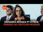 Damares ironiza PT e pede perdão ao criticar Moraes