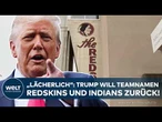 USA: Trump wettert! NFL-Teams sollen wieder alte Namen tragen!
