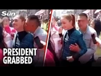 Disturbing moment man GRABS Mexico's president before touching her chest and trying to kiss her