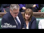 Rachel Reeves appears to be crying as her position is questioned during PMQs– video