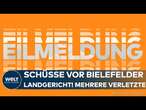 GROßEINSATZ IN BIELEFELD: Plötzlich fallen Schüsse vor dem Landgericht! Offenbar mehrere Verletzte!