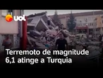 Terremoto de magnitude 6,1 atinge a Turquia, derruba prédios e deixa feridos; veja vídeo