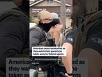 American teens handcuffed as they watch their parents be taken away by federal agents