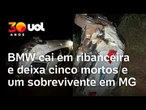 Acidente com BMW em Minas Gerais: queda em ribanceira deixa cinco mortos e um sobrevivente