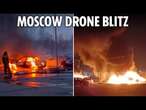 Ukraine pounds Moscow with BIGGEST drone blitz yet on day of peace talks