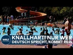 HALLE: Einlass-Verbot bei mangelnden Deutschkenntnissen! Freibad-Regel löst heftige Kritik aus