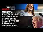 Magnotta: Expectativa de audiência para debate entre Kamala e Trump é próxima à do Super Bowl | 360