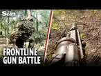 Heavily-camouflaged Ukrainian unit STORM Russian position in fierce gun battle eliminating 13