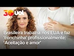 O trabalho inusitado da brasileira que ganha a vida com sessões de conchinha