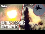 Ukrainian fighter jet DESTROYS Russian drone workshop with a trio of glide bombs