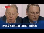 Russia’s Foreign Intelligence Service director speaking at Moscow security forum