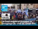 Israël : le limogeage du chef du Shien Bet suspendu par la Cour suprême • FRANCE 24