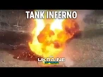 Russian Z-tank erupts in massive fireball after pinpoint drone strike