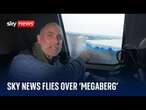 Sky News flies over the 'megaberg' that has run aground near South Georgia