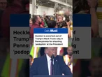 Heckler escorted out of Trump's Mack Truck rally in Pennsylvania