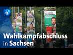 Vor Landtagswahl am Sonntag: Wahlkampfabschluss in Sachsen