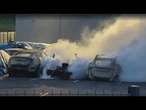 Violent incendie dans une concession Tesla ravage des dizaines de véhicules électriques