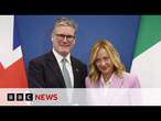 UK and Italy leaders Starmer and Meloni meet to discuss migration | BBC News