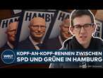 BÜRGERSCHAFTSWAHL HAMBURG: SPD kann auf Sieg hoffen! Kopf-an-Kopf-Rennen mit Grünen erwartet